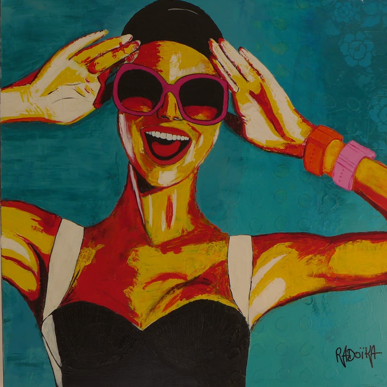 La baigneuse (acrylique 60×60)